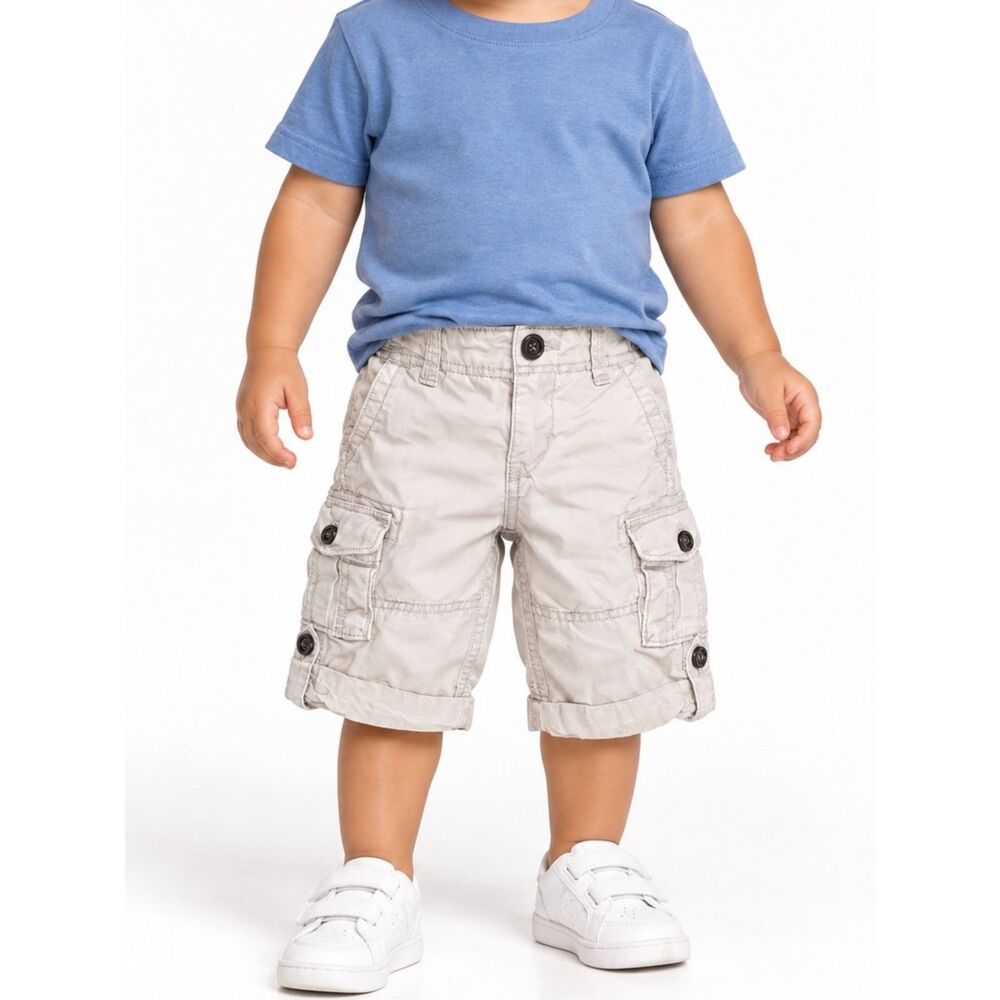 🔥 5 for $30 🔥 Baby Gap Boys’ Khaki Cargo Shorts| 12-18 Months